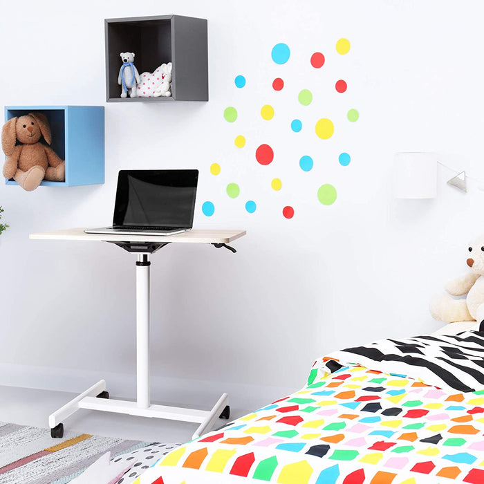 Duronic WPS67 Supporto per proiettore e scrivania ergonomica | Altezza regolabile con maniglia | Piattaforma 70x48 cm | Capacità 30 kg | Tavolo multiuso su ruote | Scrivania portatile per laptop