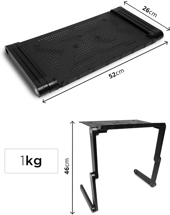 Duronic DML121 Supporto PC portatile regolabile in 24 posizioni - Raffreddamento notebook - Rialzo leggero per tablet - Compatibilità universale - Laptop riser - Scrivania o tavolino da lavoro