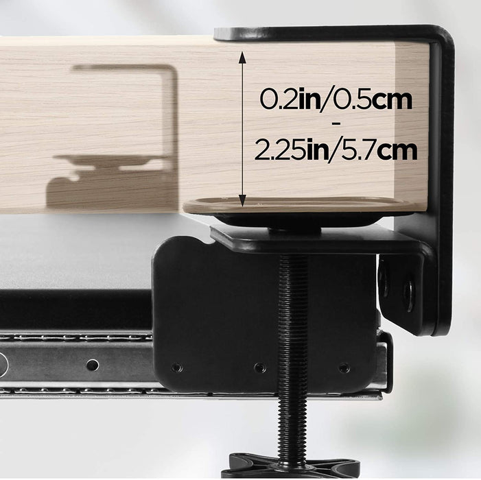 Duronic DKTPX1 Supporto scorrevole per tastiera e mouse / laptop / documenti  Consente di aggiungere un supporto tastiera sotto il tavolo  Costruzione robusta e duratura