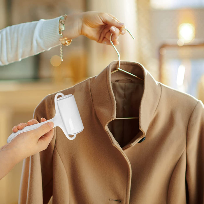 Duronico ROLL1X2 Rullo levapelucchi con 2 ricariche | 120 strappi extra adesivi | Lint remover per abbigliamento | Rullo adesivo per peli di animali | Rulli per lanugine e pelucchi