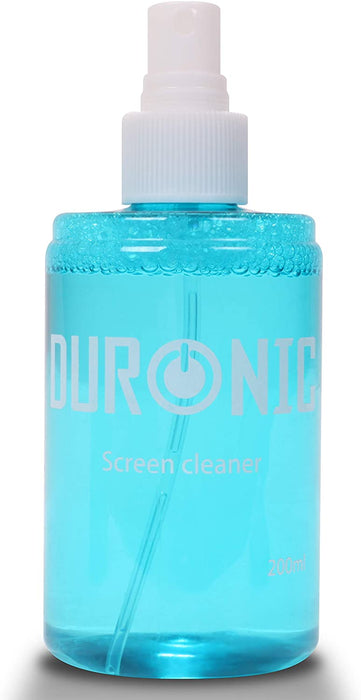 Duronic SCK101 Kit di pulizia - Flacone da 200ml con panno in microfibra - Detergente liquido PH neutro per monitor TV PC smartphone - Non lascia aloni o macchie