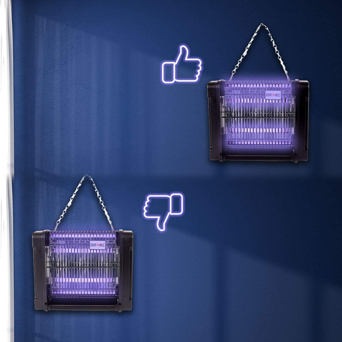 Duronic FK8412 Insetticida per zanzare elettrica 12W | Zanzariera elettrica per Interni | Lampada Antizanzare Elettrica con Luce UV | Giardino Domestico Cucina Interna Esterna | Mosche Falene Insetti