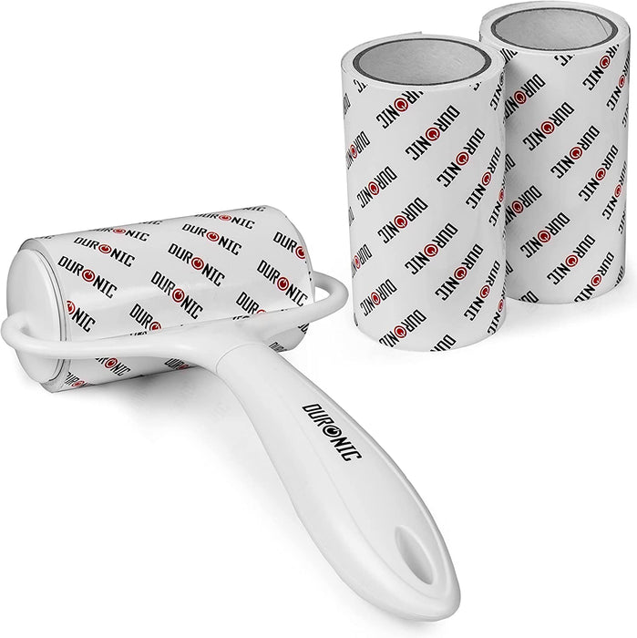 Duronico ROLL1X2 Rullo levapelucchi con 2 ricariche | 120 strappi extra adesivi | Lint remover per abbigliamento | Rullo adesivo per peli di animali | Rulli per lanugine e pelucchi