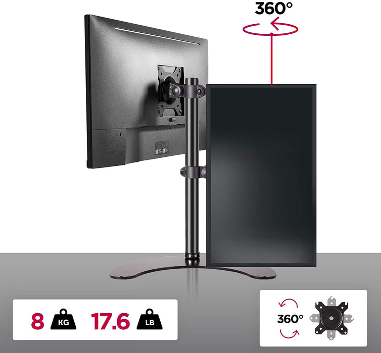 Duronic DM15D1 Supporto monitor singolo | Supporto Monitor da tavolo | Schermo LCD LED da 13-32 | Altezza regolabile | Capacità 8 kg