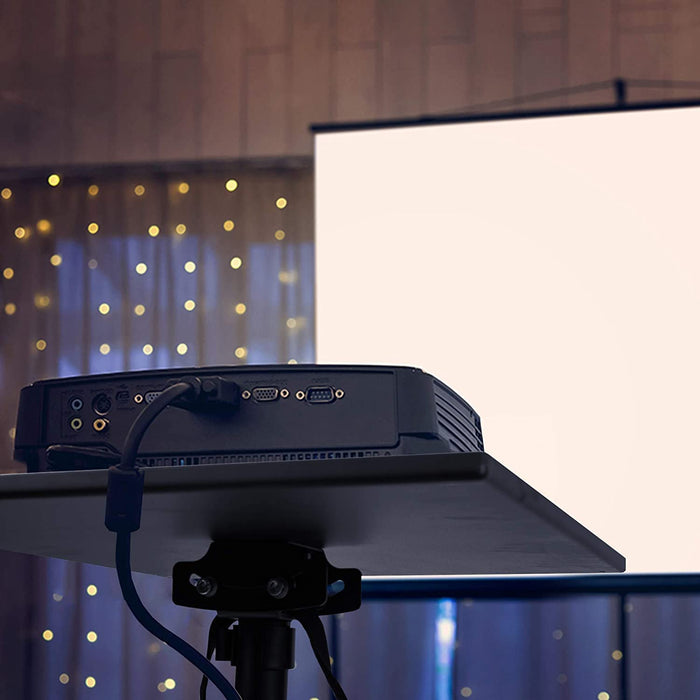 Duronic WPS20 supporto per proiettore tavolo videoproiettore supporto mobile laptop PC portatile altezza regolabile 65 - 106 cm carrello da terra mobile con ruote ideale per presentazioni