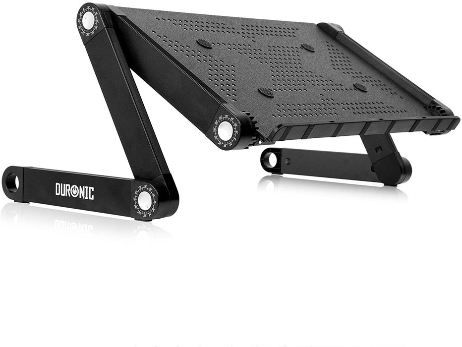 Duronic DML121 Supporto PC portatile regolabile in 24 posizioni - Raffreddamento notebook - Rialzo leggero per tablet - Compatibilità universale - Laptop riser - Scrivania o tavolino da lavoro
