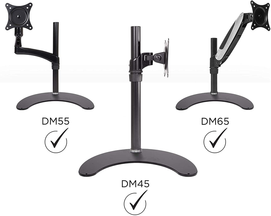 Duronic DM25D Supporto su base per Supporti monitor - Compatibile con la gamma Duronic DM15 DM25 DM35 DM453 - Base per supporto monitor per scrivania - Soluzione alternativa al morsetto  Acciaio