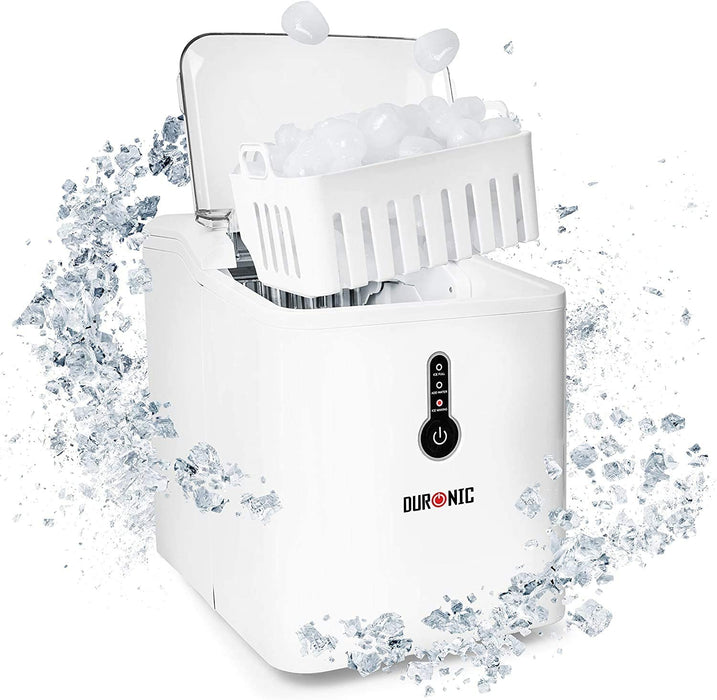 Duronic ICM120 Macchina per cubetti di ghiaccio 120W | 12 kg in 24h | Ghiaccio pronto in 7 min | Fabbricatore ghiaccio cestello 600 g | Serbatoio da 1,5 L l Paletta inclusa | Senza Impianto Idraulico