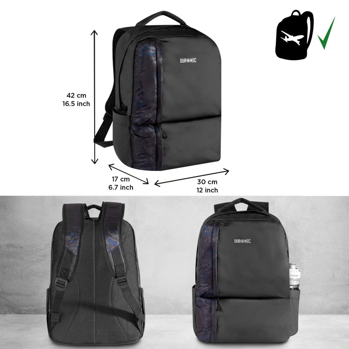 Duronic LB24 Zaino da viaggio leggero per sport / lavoro / scuola con custodia per laptop e tablet 42 x 17 x 30 cm Resistente allacqua resistente allacqua