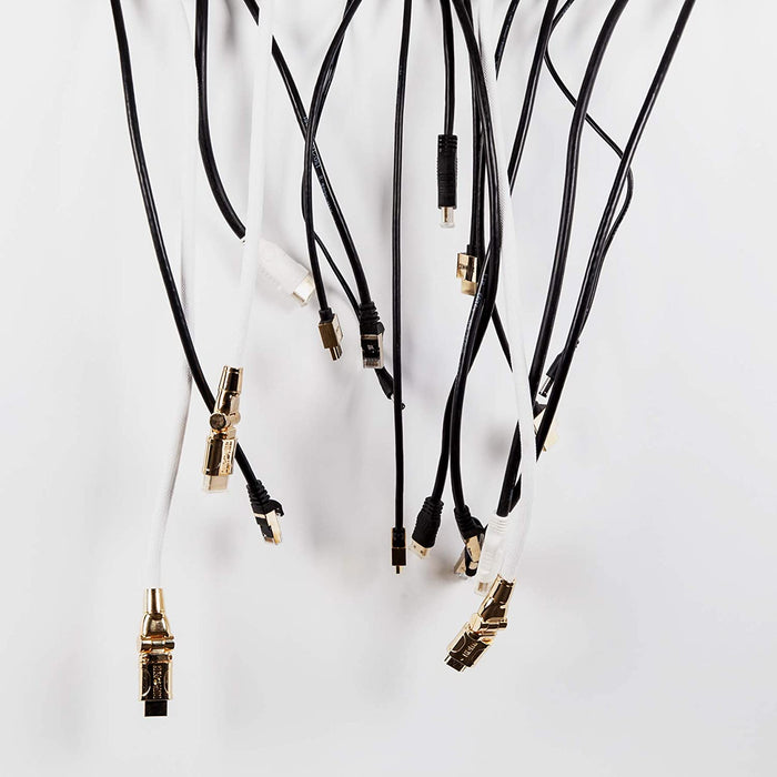 Duronic Set 24 fascette avvolgicavi fascette fermacavo stringicavo di colore nero