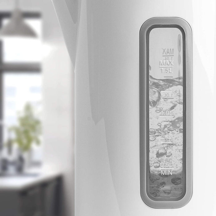 Duronic EK30 WE Bollitore acqua elettrico 2200W | Capacità 1,5 L | Temperatura regolabile da 40°C a 100°C | Spegnimento automatico | Funzione mantenimento temperatura | Per Acqua Tè Caffè | Bianco