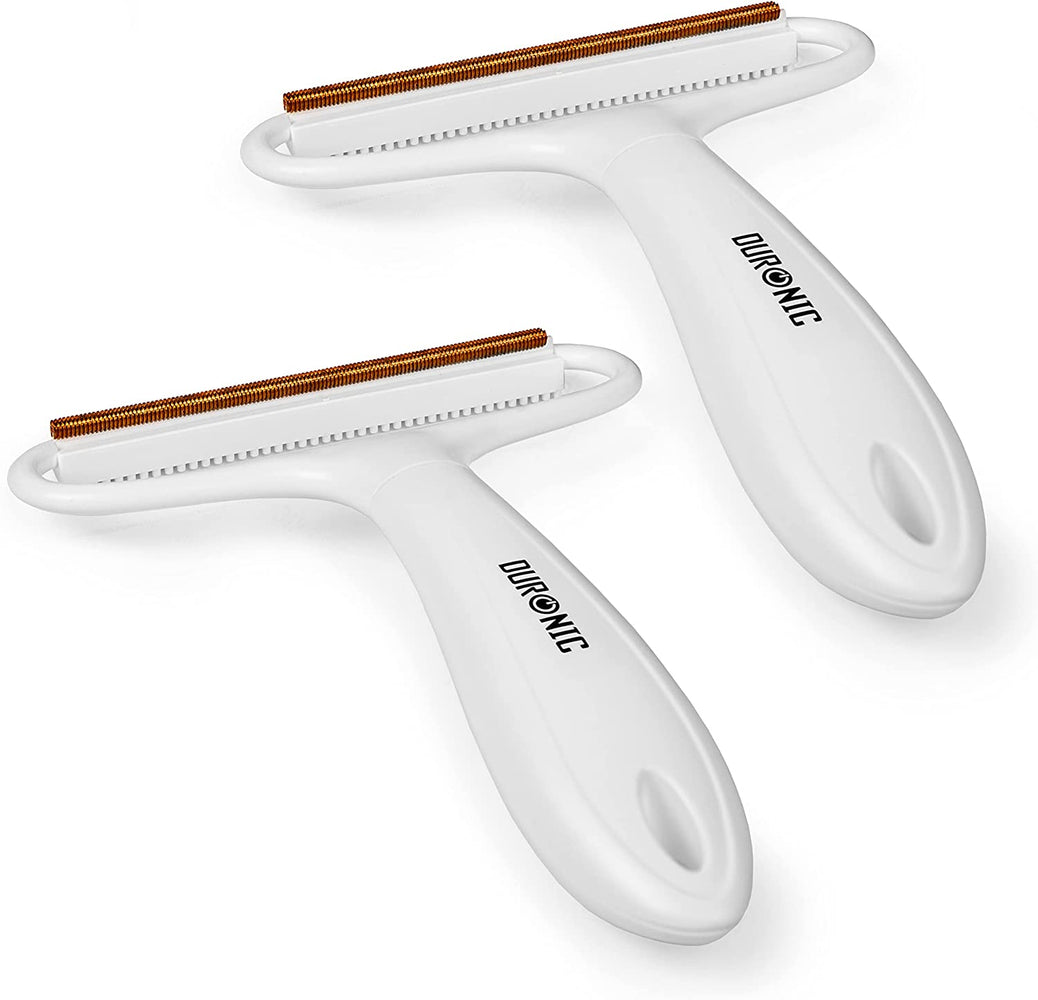 Duronic MFS2 Levapelucchi manuale | 2 Lint remover per rimozione di pelucchi e peli d'animale | Spazzola rasoio manuale per tessuti, tappeti e abbigliamento | Rimuovi lanugine | Confezione da 2