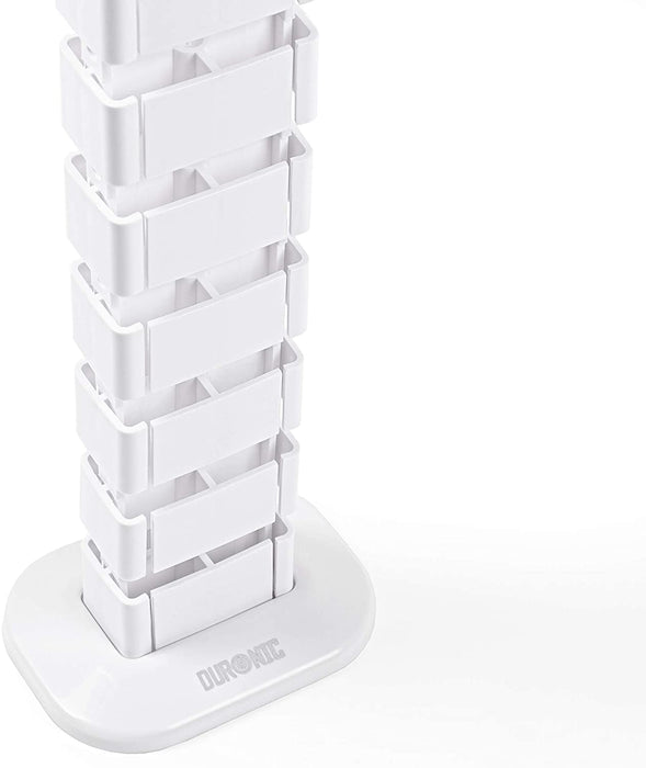Duronic CM1DM Canalina per la gestione dei cavi - Regolabile in altezza - 4 canali per tavoli da ufficio - lunghezza 130 cm - Ideale per postazioni di lavoro