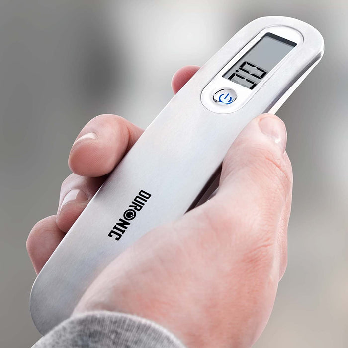 Duronic LS1013 Bilancia digitale pesa valigia - Pesa bagaglio da viaggio fino a 50kg - Cinghia e gancio resistenti - Batterie incluse - Compatto e portatile - Pesa trolley