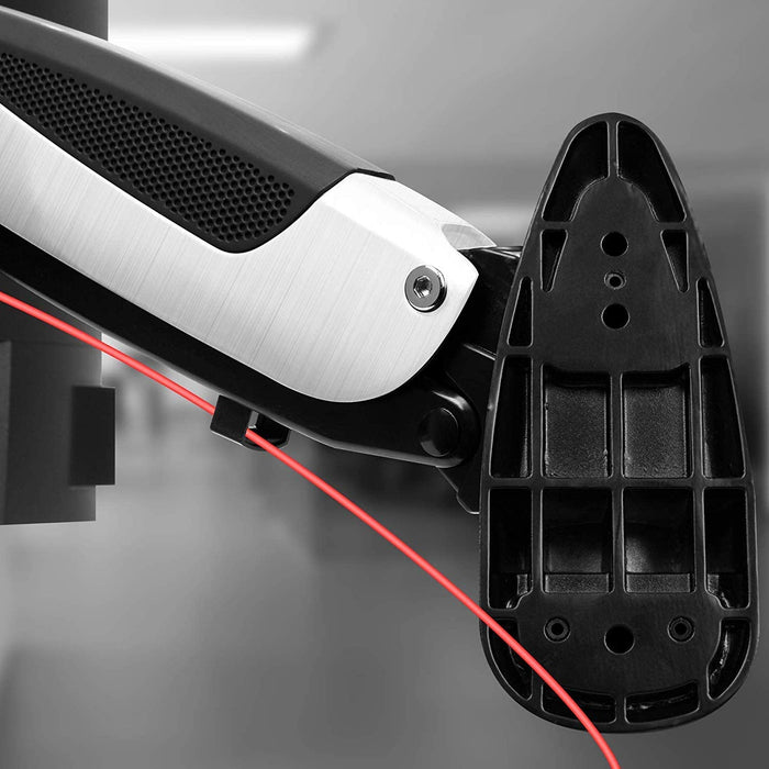 Duronic DM65W1X2 Supporto monitor da parete | Per schermi da 15 a 27 pollici | Inclinazione regolabile | Capacità 8 kg |VESA 70 100 | Supporto ergonomico murale | Con ganci gestione cavi | Universale