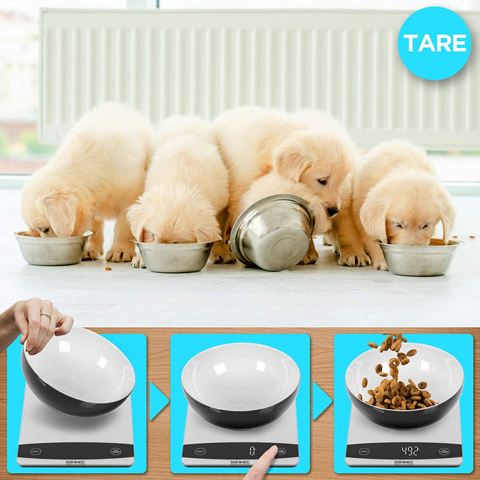 Duronic KS1009 Bilancia da cucina - Bilancia ad alta precisione con display digitale - Portata 1g / 10 kg - Piattaforma in vetro - Funzione Tara - Ideale per cucina e pasticceria