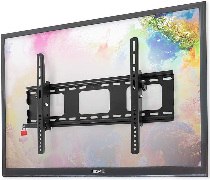 Duronic TVB103M Supporto TV da parete per TV da 33 a 65 portata 65kg con funzione antifurto |Per schermi con VESA MAX 600 x 400mm | Barra sicurezza da parete per TV o monitor
