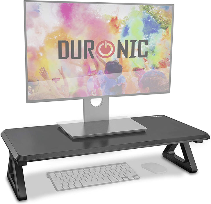 Duronic DM06-1 BK Supporto monitor scrivania dimensioni 62 x 30 cm - Supporto da tavolo altezza 15 cm per monitor e Laptop - Capacità 10kg - Mensola ergonomica per scrivania