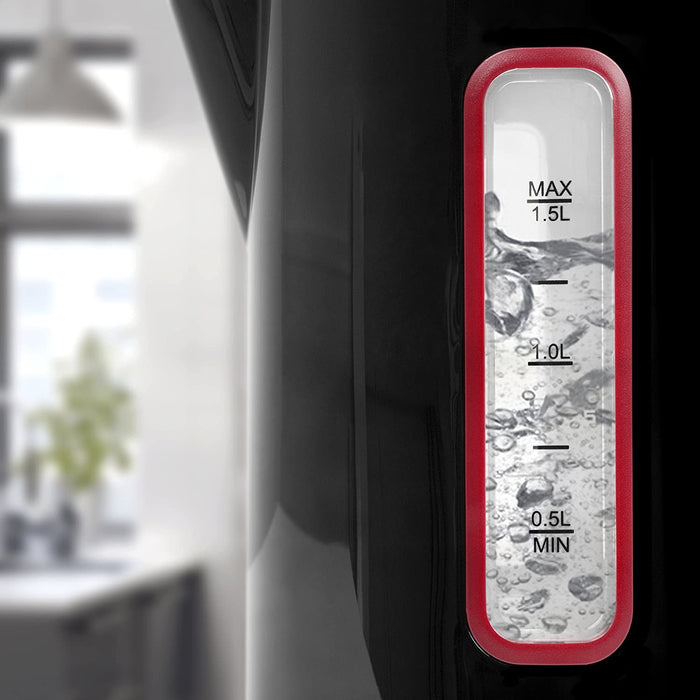 Duronic EK30 BK Bollitore acqua elettrico 2200W | Capacità 1,5 L | Temperatura regolabile da 40°C a 100°C | Spegnimento automatico | Funzione mantenimento temperatura | Per Acqua Tè Tisane Caffè