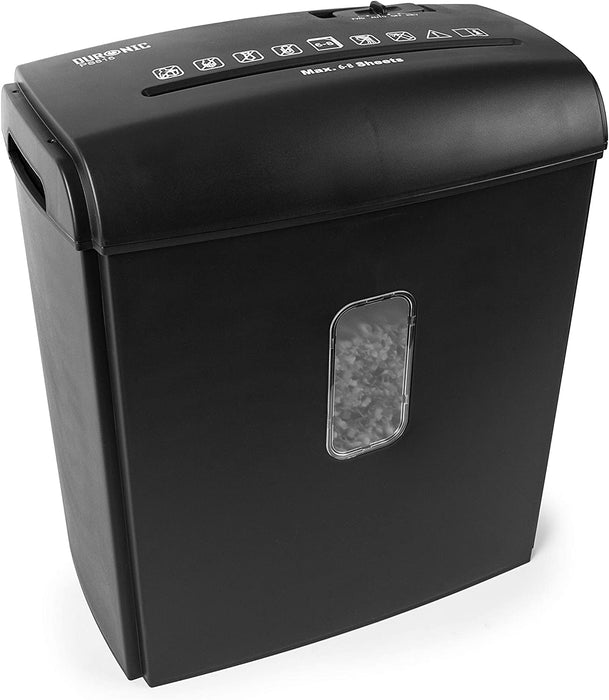 Duronic PS815 Distruggidocumenti 250 W- 8 Fogli A4 con taglio incrociato - Capacità 15 L - Livello di sicurezza P-4 - Protezione da sovraccarico termico