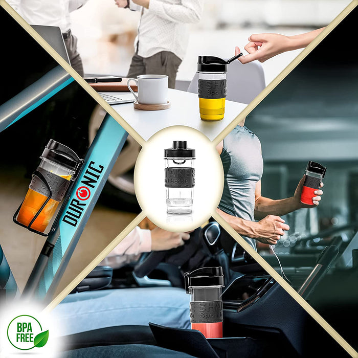Duronic BB4 Borraccia 400 ml | Bottiglia per frullatore senza BPA | Compatibile con mixer Duronic BL510 e BL520 | Ideale per smoothie, campeggio, palestra, escursioni