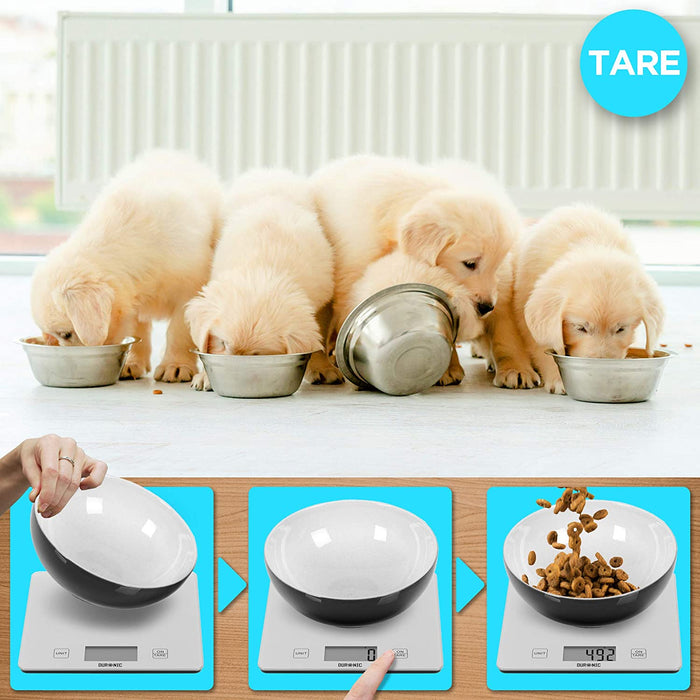 Duronic KS1080 Bilancia da cucina - Bilancia ad alta precisione con display digitale - Portata 1g / 5 kg - Piattaforma in vetro argento - Funzione Tara - Ideale per cucina e pasticceria
