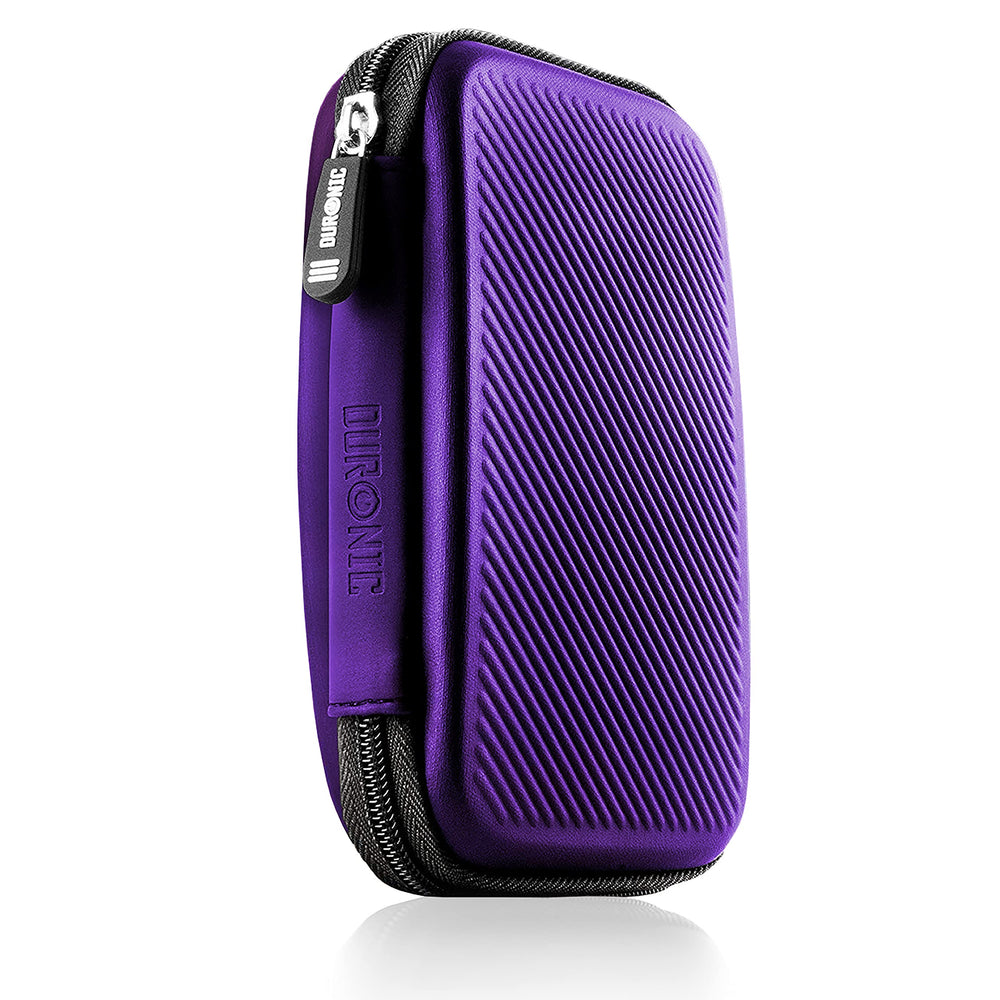 Duronic HDC2 VT Custodia per Hard Disk esterno, Compatibile con tutti i hard disk, Custodia portatile con scomparto per cavo renitente e leggero, Borsa protettiva antiurto, Viola