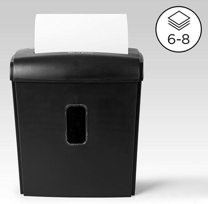 Duronic PS815 Distruggidocumenti 250 W- 8 Fogli A4 con taglio incrociato - Capacità 15 L - Livello di sicurezza P-4 - Protezione da sovraccarico termico