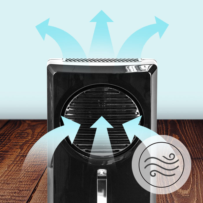Duronic DH05 Deumidificatore daria elettrico silenzioso e portatile serbatoio 500ml capacità giornaliera 250ml con auto-spegnimento per umidità, muffa e purificare laria / ideale per camera da letto, ripostiglio, armadio