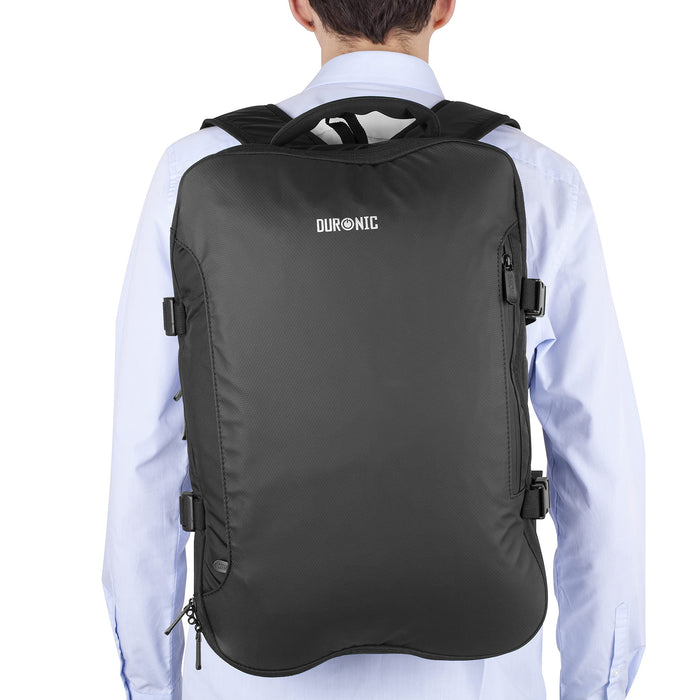 Duronic LB25 zaino da viaggio  bagaglio a mano o da cabina con tasca per laptop o tablet  48 x 32 x 16 cm - resistente allacqua  viaggi, sport, scuola, outdoor, daypack