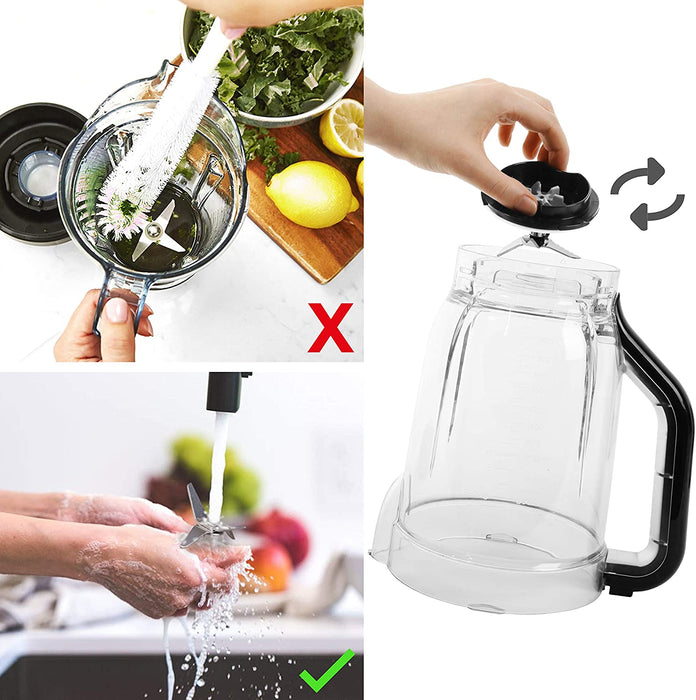 Duronic BL5 Frullatore elettrico 500W con caraffa ABS 1,8L e 4 lame | 2 velocità e funzione puls |Tritatutto blender con funzione tritaghiaccio | Mixer da tavolo per Smoothie Frullati Granite