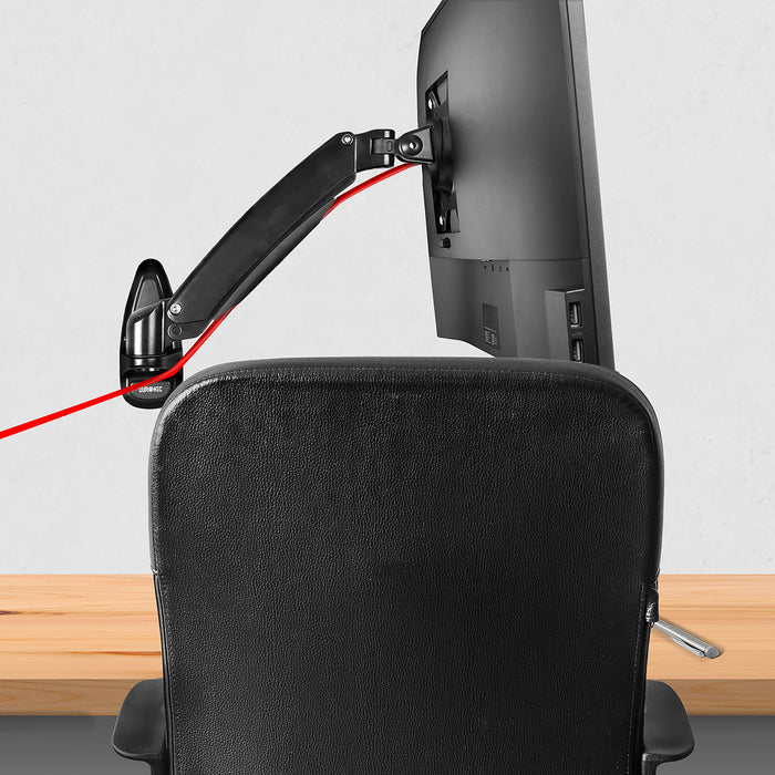 Duronic DM55W1X1 Supporto monitor da parete | Per schermi da 15 a 27 pollici | Inclinazione regolabile | Capacità 7,8kg |VESA 70 100 | Supporto ergonomico murale | Con ganci gestione cavi | Universale