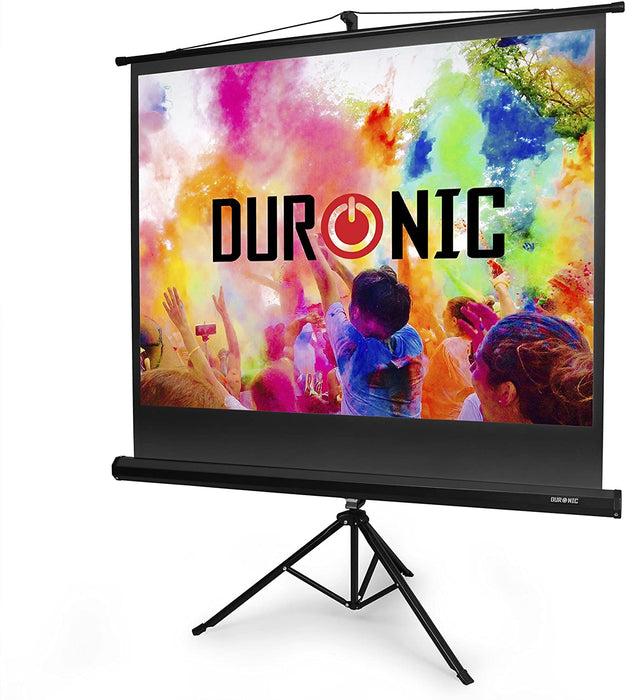 Duronic TPS50 /43 Schermo di proiezione 50 formato 4:3 / 102 X 76 cm - telo proiettore con piedistallo treppiede per videoproiettore Full HD 3D 4K - Home cinema home theater ufficio
