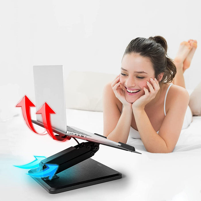 Duronic DML125 Supporto per PC portatile | Altezza regolabile e inclinabile | Supporto per tablet | Piedistallo per portatile fino a 13" | Angolo regolabile | Supporta fino 5 kg