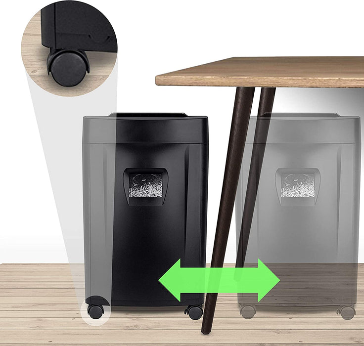 Duronic PS991 Distruggidocumenti 18 fogli A4 - Taglio incrociato 4x28 mm - Capacità 31L - Funzione distruggi carte di credito e CD  Ideale per casa e ufficio