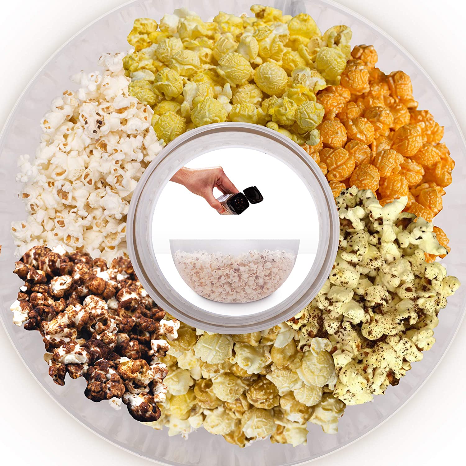 Duronic POP50 BK Macchina per Popcorn ad aria calda Capacità di 50 g con ciotola rimovibile Senza grassi o oli Pop-corn senza olio Basso contenuto calorico