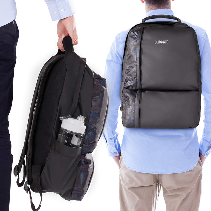 Duronic LB24 Zaino da viaggio leggero per sport / lavoro / scuola con custodia per laptop e tablet 42 x 17 x 30 cm Resistente allacqua resistente allacqua