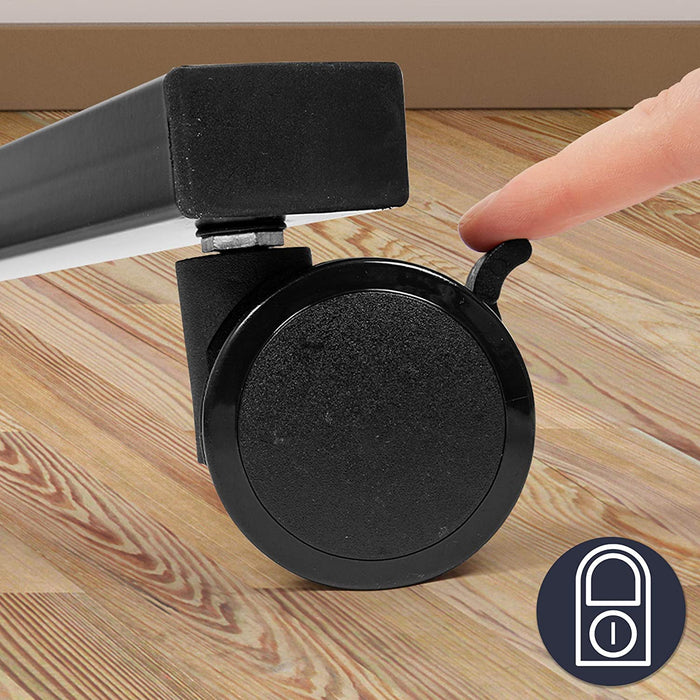 Duronic WPS37 Supporto per proiettore - Tavolo videoproiettore - Supporto mobile per laptop, PC portatile - Altezza regolabile - Carrello mobile con ruote - Ideale per presentazioni