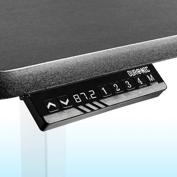 Duronic TT127 BK Piano scrivania  Ripiano scrivania 120 cm x 70 cm - Compatibile con telai da scrivania Duronic  Piano di lavoro per ufficio ergonomico  Nero