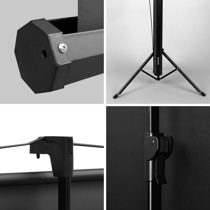 Duronic TPS50 /43 Schermo di proiezione 50 formato 4:3 / 102 X 76 cm - telo proiettore con piedistallo treppiede per videoproiettore Full HD 3D 4K - Home cinema home theater ufficio