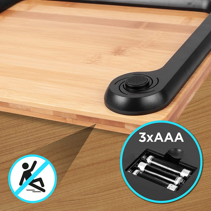 Duronic BS504 Bilancia pesapersone Digitale in Bambù | Capacità 180kg | Bilancia Digitale con Schermo LCD grande retroilluminato | Ecologico | Bilancia ad Alta precisione con Tecnologia Step-on