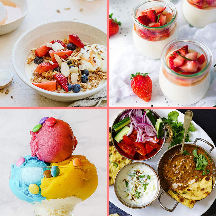 Duronic YM1 Yogurtiera elettrica automatica  1 vasetto in ceramica da 1.5 litri - Macchina per yogurt con display digitale timer impostabile - Ideale per preparare yogurt fatti in casa