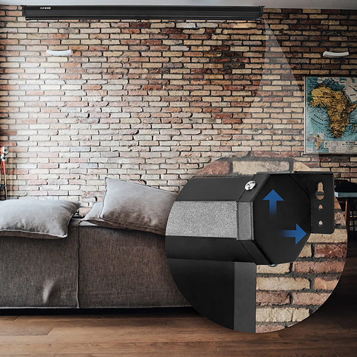 Duronic MPS60 16:9 Telo Proiettore 60 pollici, Schermo per proiettore, Telo da proiezione interno esterno, Home theater cinema Full HD 3D 4K, Schermo di proiezione anti pieghe per casa ufficio scuola