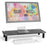 Duronic DM052-4 supporto monitor scrivania supporto da tavolo regolabile per monitor schermo laptop in vetro nero dimensioni 700 x 240mm