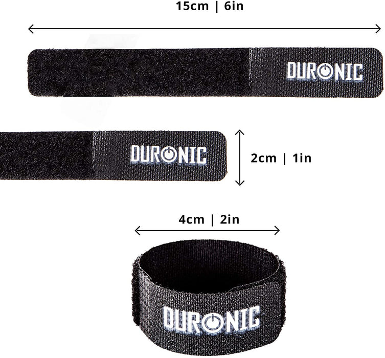 Duronic Set 24 fascette avvolgicavi fascette fermacavo stringicavo di colore nero