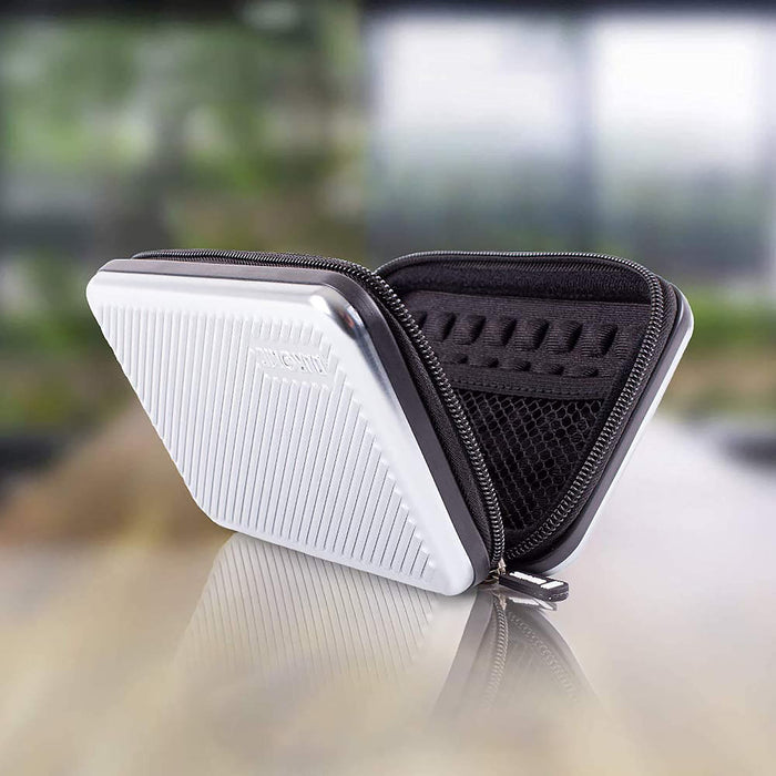 Duronic HDC3 SR Custodia rigida protettiva per disco rigido GPS carica batteria portatile | Borsa per dischi rigidi esterni 11 x 16 cm | Argento | Alluminio antiurto | Leggero e Compatto