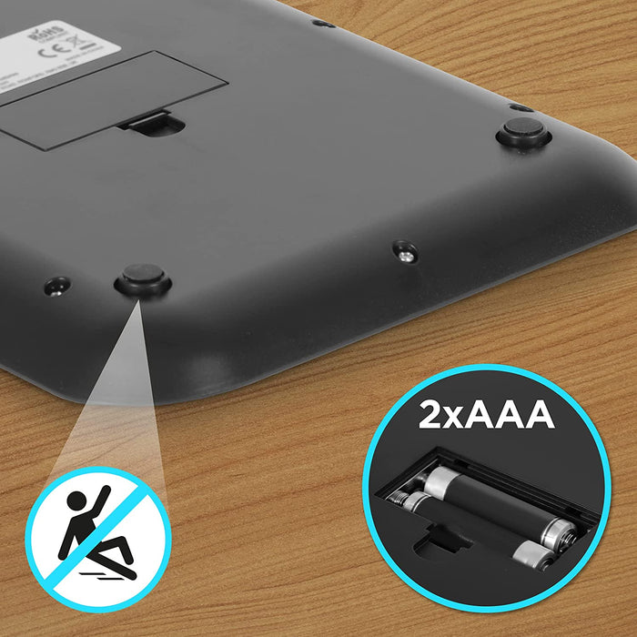 Duronic KS1007 Bilancia da cucina - Bilancia ad alta precisione con display digitale retro illuminato - Portata 1g / 5 kg - Piattaforma in acciaio INOX - Ideale per cucina e pasticceria