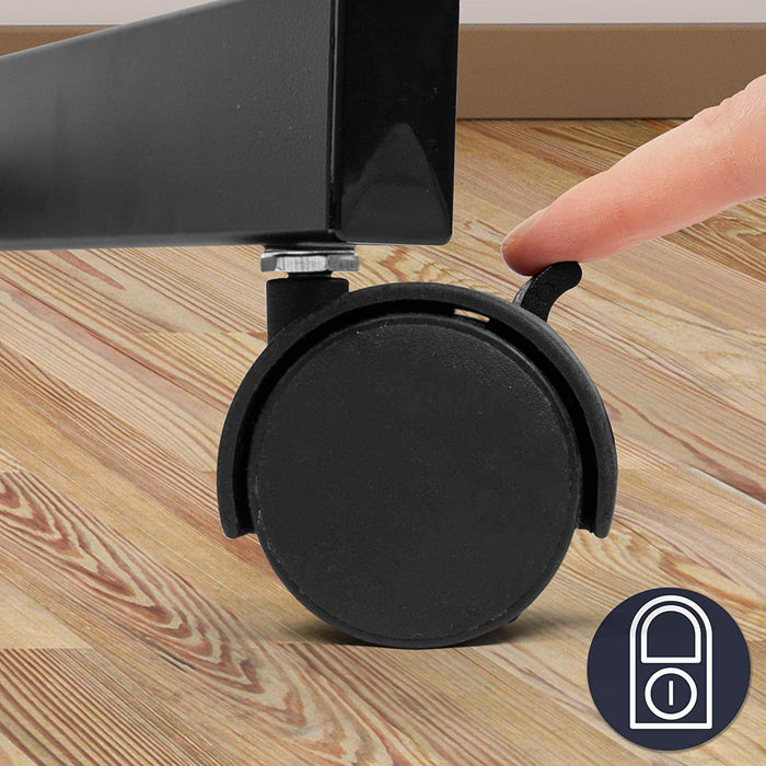 Duronic WPS20 supporto per proiettore tavolo videoproiettore supporto mobile laptop PC portatile altezza regolabile 65 - 106 cm carrello da terra mobile con ruote ideale per presentazioni