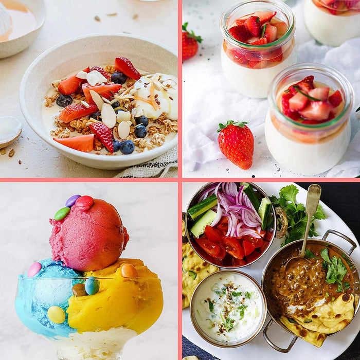 Duronic P8YM2 Vasetti di ricambio  Set di 8 vasetti in ceramica  Compatibile con le yogurtiere Duronic YM1 e YM2  Otto vasetti da 125 ml per monoporzioni