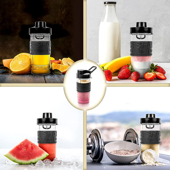 Duronic BB4 Borraccia 400 ml | Bottiglia per frullatore senza BPA | Compatibile con mixer Duronic BL510 e BL520 | Ideale per smoothie, campeggio, palestra, escursioni